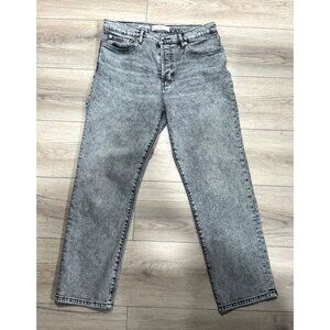 Mango High Waist Button Fly Jeans Women Size 12